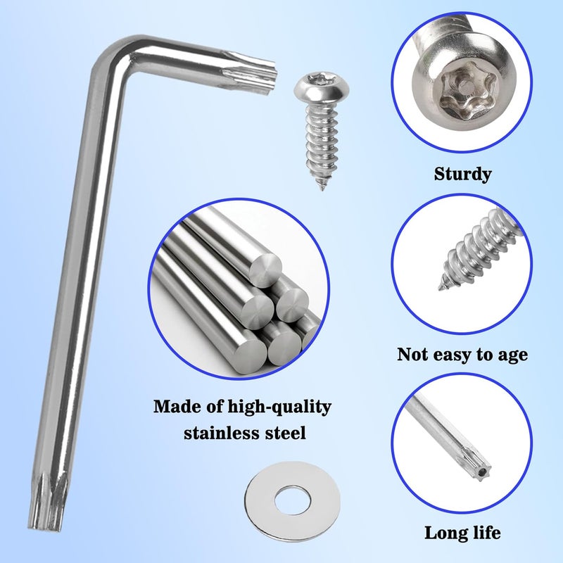 loghohu Tail Light Theft Deterrent Screw Caps Kits for F150 F250 F350 F450 Raptor 2004-2024 Stainless Steel Anti Theft Mounting Hardware - Image 4